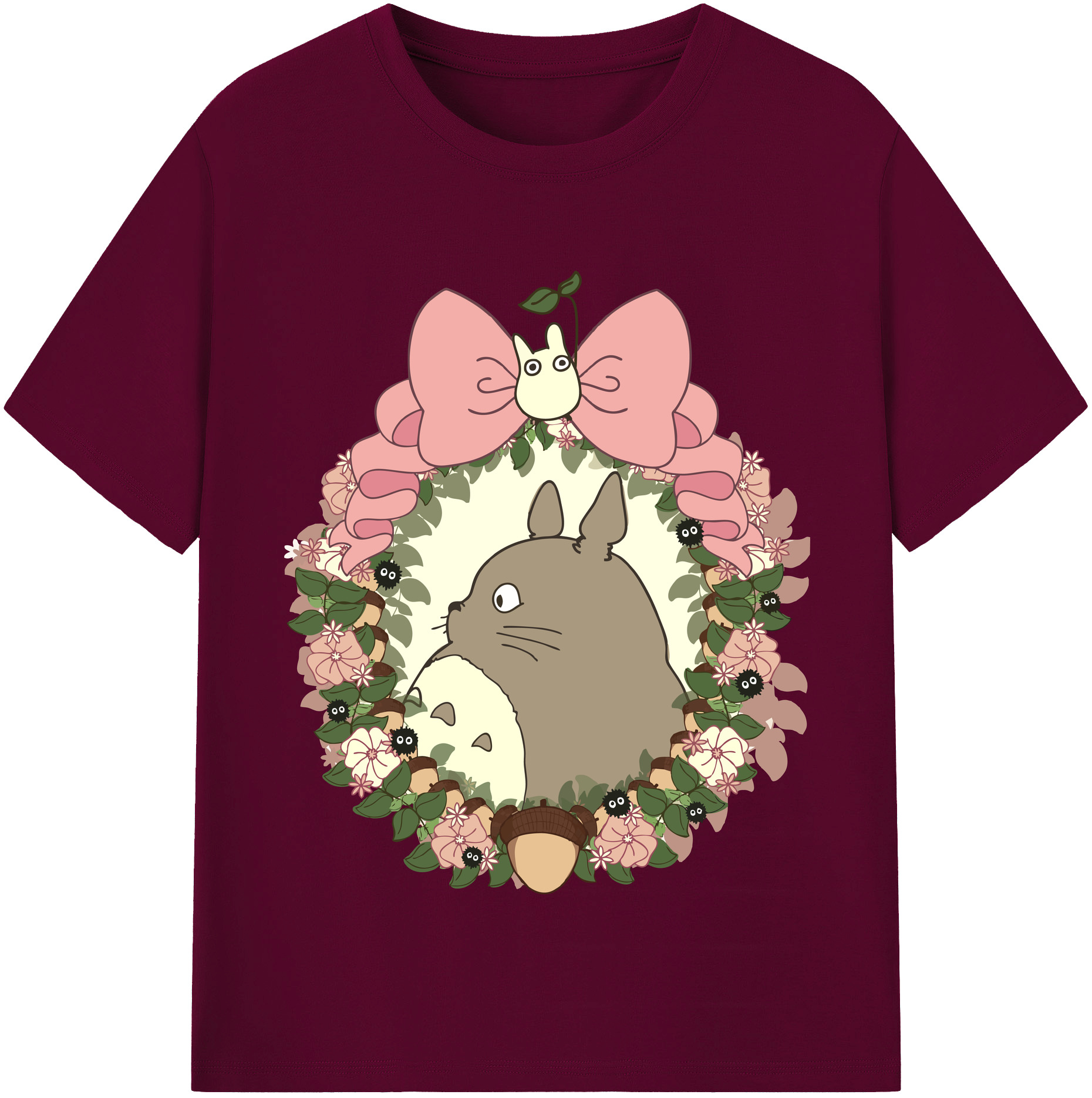 （画像用） となりのトトロ 草壁メイ 草壁サツキ My Neighbor Totoro Satsuki Kusakabe Mei Kusakabe レディースカジュアルプリントTシャツ（綿100％）